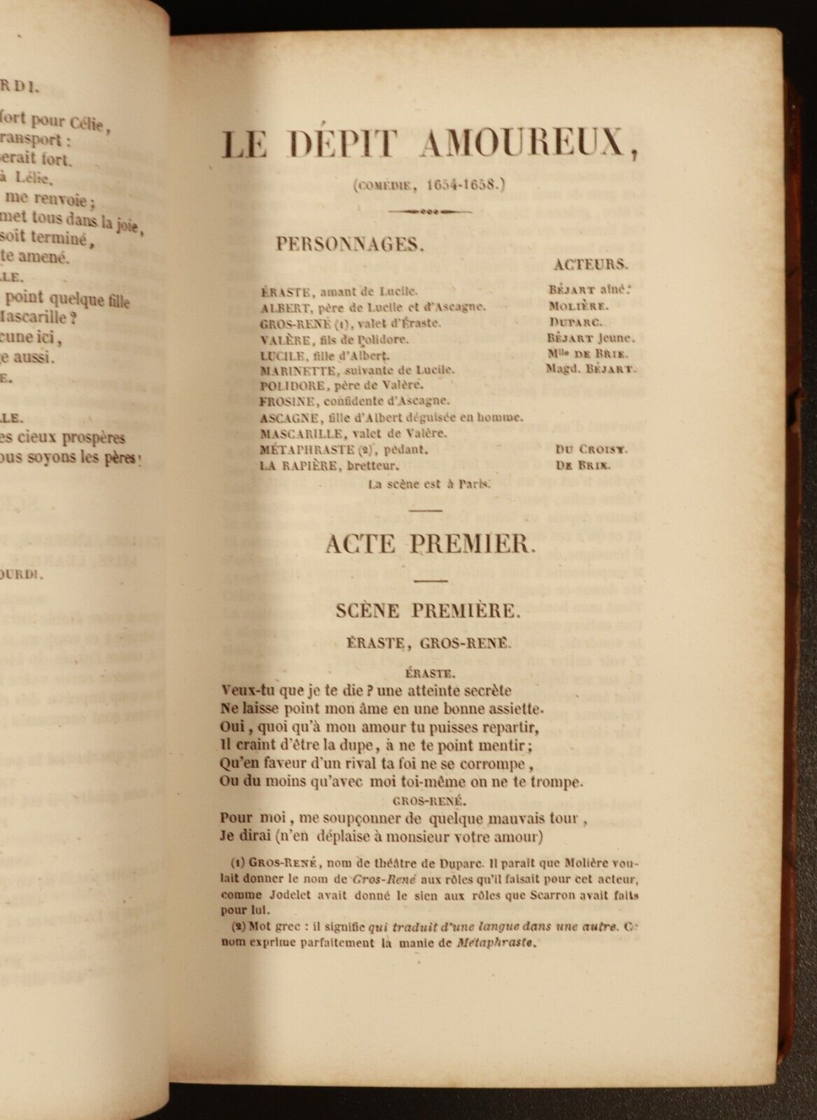 1853 2vol Oeuvres De Molière Antiquarian French Literature Books Fine Binding
