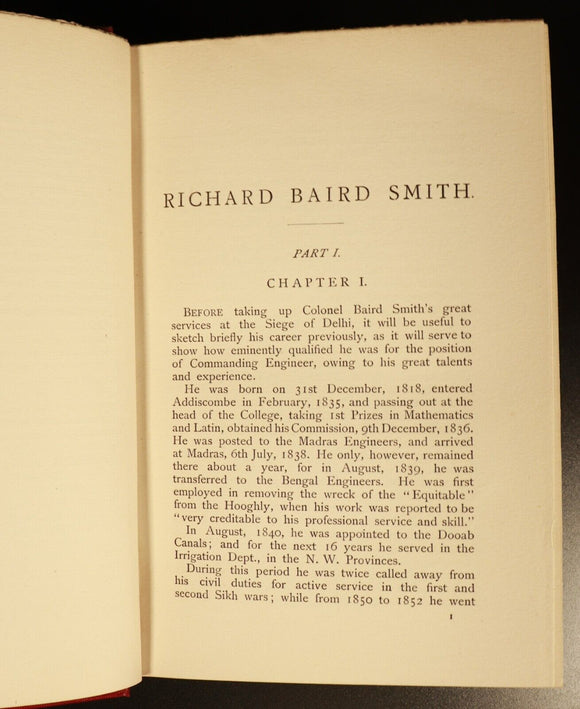 1897 Richard Baird Smith Delhi Heroes 1857 Antique Book 1st Ed PROVENANCE Map
