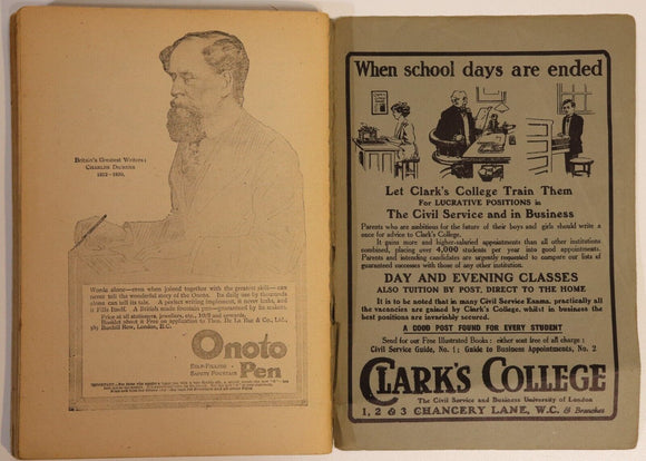 c1920 4vol Lloyd's Sixpenny Dickens by Charles Dickens Antique Fiction Books