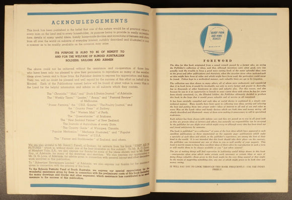 1945 Handy Farm Home Devices How To Make Them Antique Australian Self Help Book