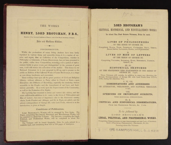 1855 Lives Of Men Of Letters Time Of George III Antiquarian British History Book