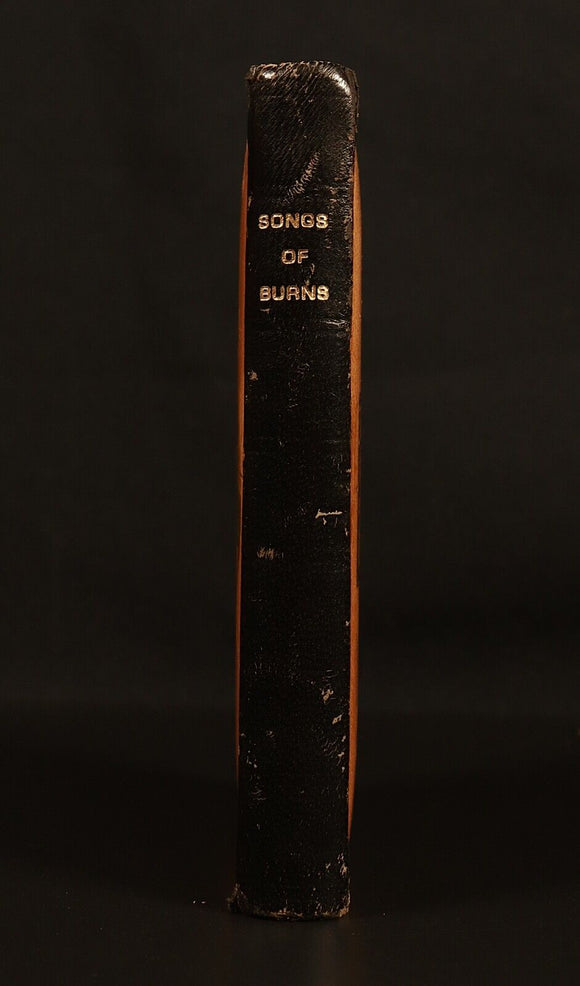 Songs Of Robert Burns Miniature Book Wooden Covers c1885 Antique Poetry Book