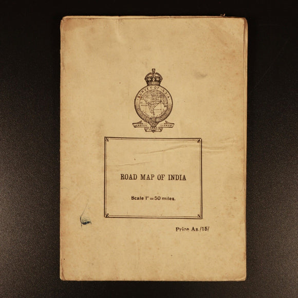 1945 Road Map Of India Antique Map Travel Book Survey Of India 112cm x 79cm