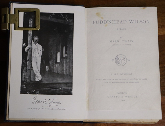 1908 Pudd'nhead Wilson A Tale by Mark Twain Antique American Fiction Book
