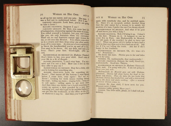 1916 Woman On Her Own 3 Plays by Brieux Antique Literature & Theatre Book