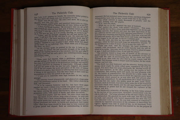 c1930 The Pickwick Club by Charles Dickens Antique Classic Literature Book