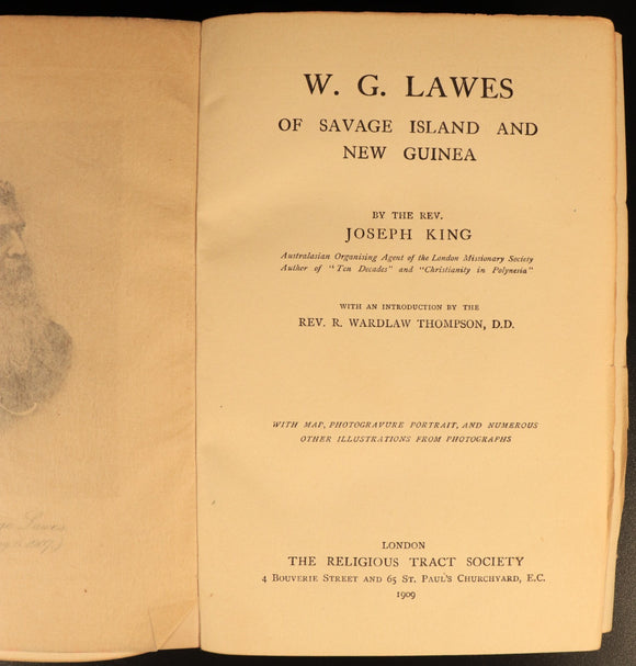 WG Lawes Of Savage Island & New Guinea 1909 Antiquarian Australian History Book