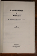 1977 Life Insurance In Australia by AC Gray Australian Finance History Book-2