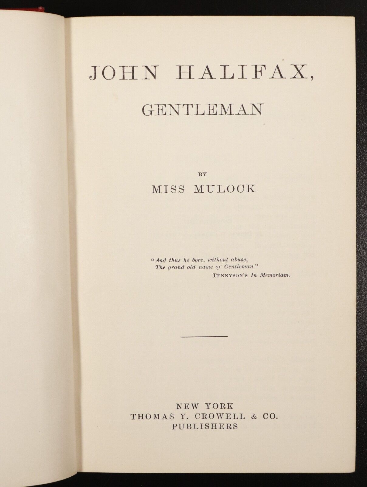 c1897 John Halifax, Gentleman by Miss Mulock Antiquarian British Literature Book