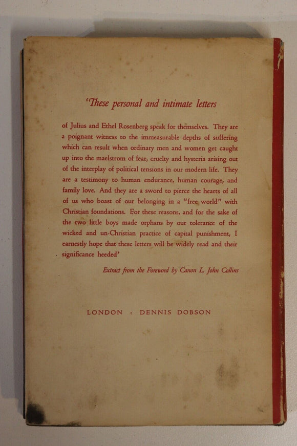 1953 The Rosenberg Letters Julius & Ethel Rosenberg American History Book
