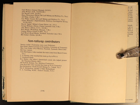 1969 Folklore Of The Australian Railwaymen by Patsy Adam Smith Railway Book
