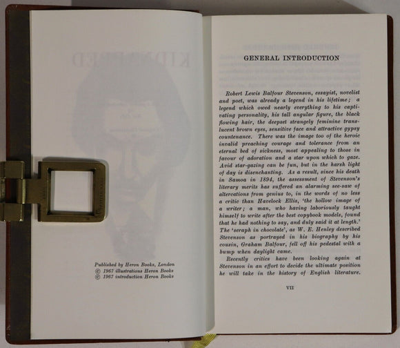 1967 R. L. Stevenson's Works: Kidnapped Classic Literature Book Heron Books Book