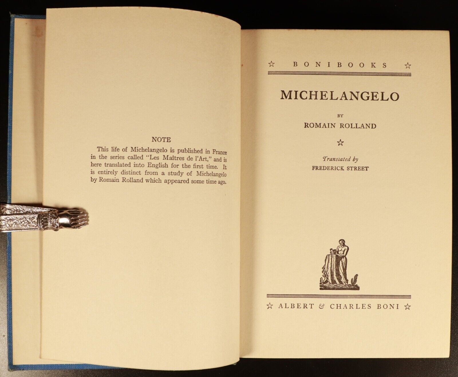 c1935 Michelangelo Romain Rolland Antique Art History Book Les Maitres de l'Art