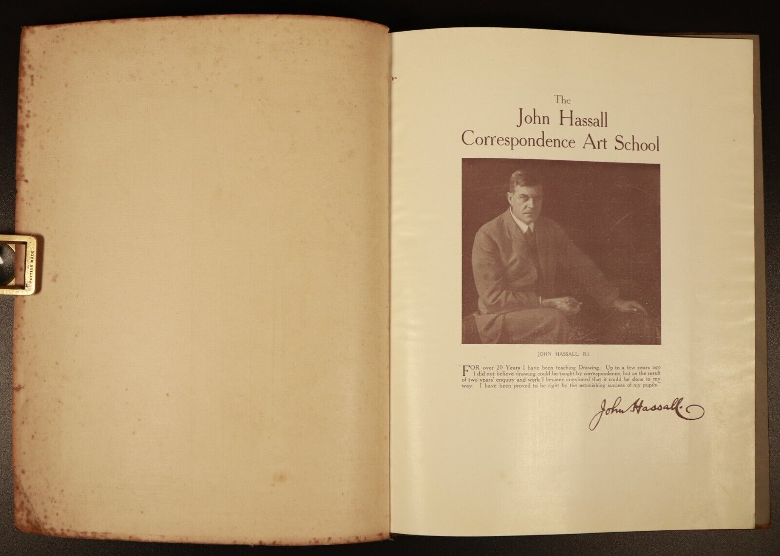 1919 The John Hassall Correspondence Art School Antique Art Magazine Book - 0