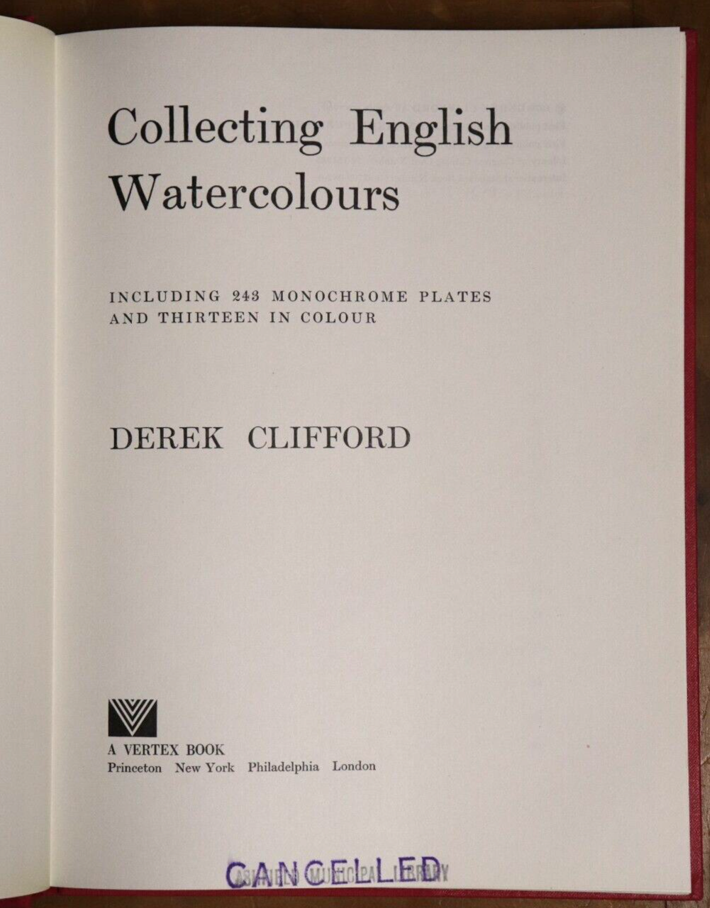 1971 Collecting English Watercolours by Derek Clifford Vintage British Art Book - 0