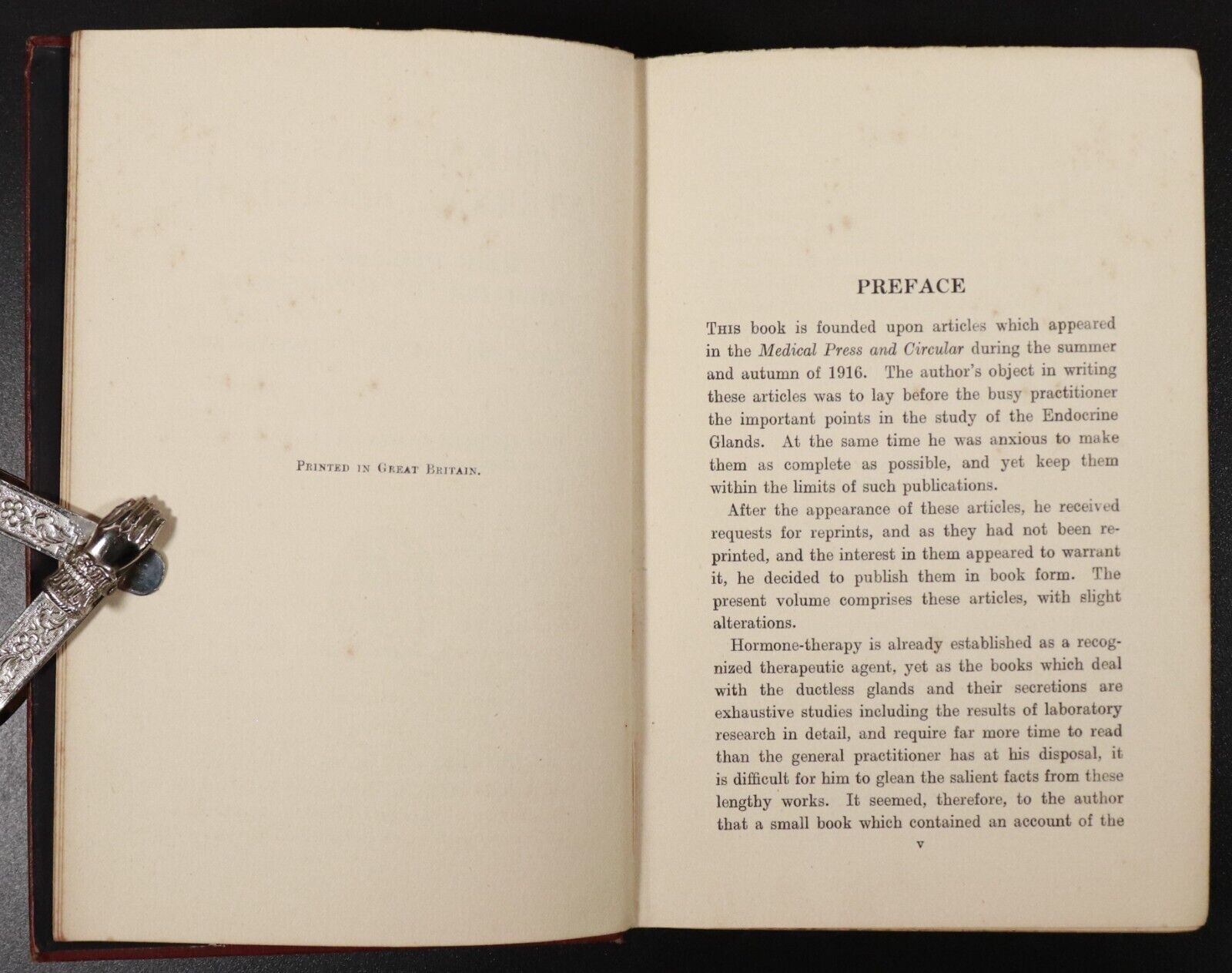 1917 The Organs Of Internal Secretion by Ivo Geikie Cobb Antique Medical Book