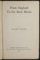 1898 From England To The Back Blocks by Roland Graeme Australian Fiction Book-2
