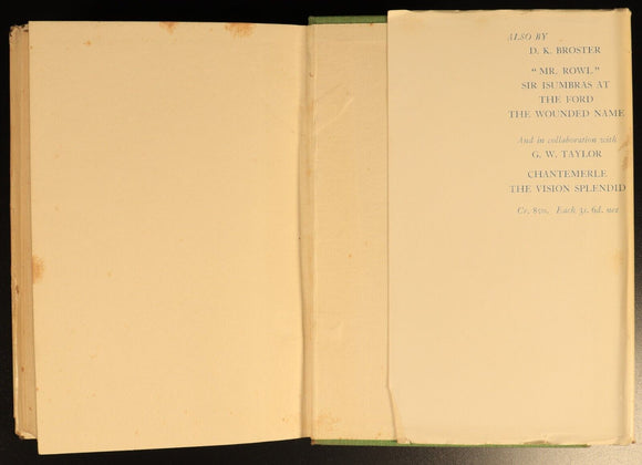 Sir Isumbras At The Ford by D.K. Broster 1930 Antique British Fiction Book