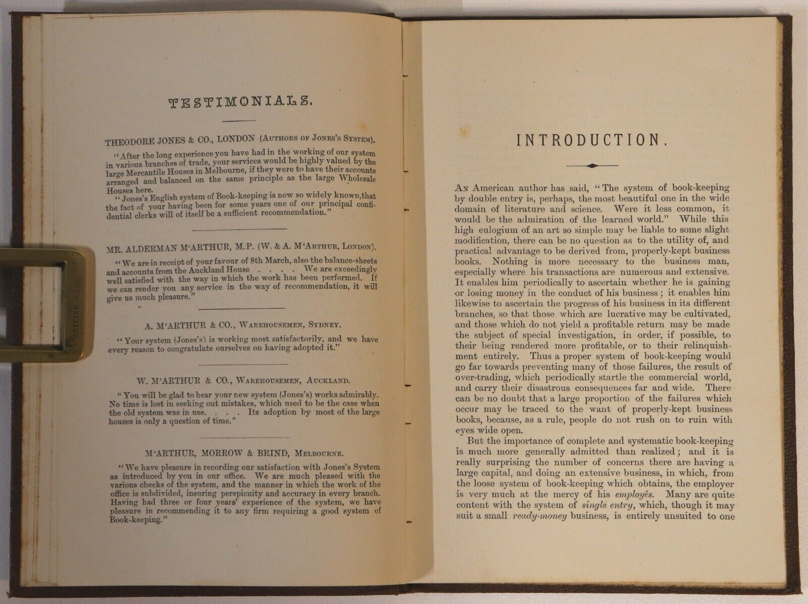 1882 Practical Book-Keeping by J Scouller Australian Finance History Book