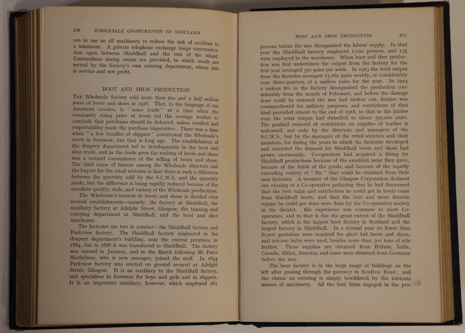 1920 Wholesale Co-Operation In Scotland Antique Scottish Economic History Book