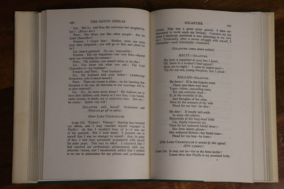 1951 The Savoy Operas by WS Gilbert - Gilbert & Sullivan British Literature Book