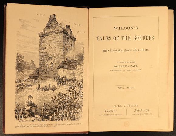 c1885 Wilson's Tales Of The Borders Antique Scottish History Literature Book