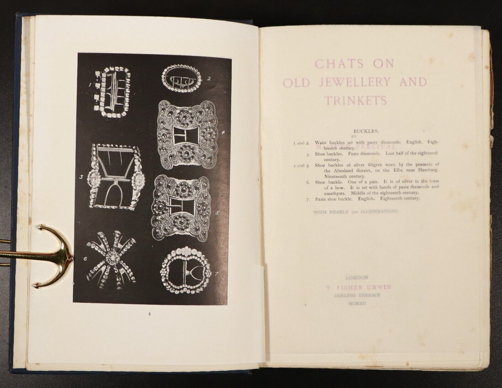 1912 Chats On Old Jewellery & Trinkets Antique Jewellery Reference Book Percival - 0