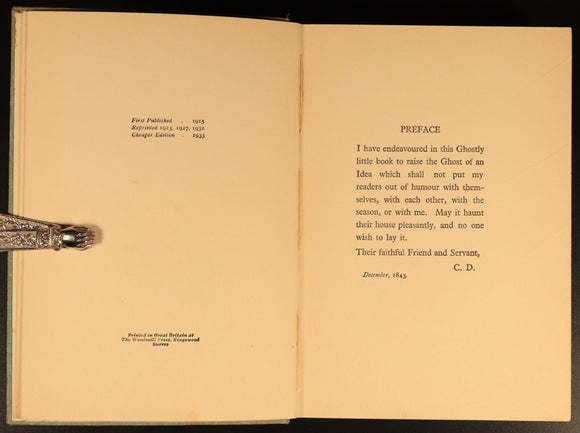 1933 A Christmas Carol: Charles Dickens Antique Fiction Book Arthur Rackham