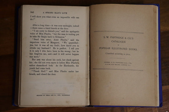c1910 A Strong Man's Love by David Lyall Antique Scottish Fiction Book
