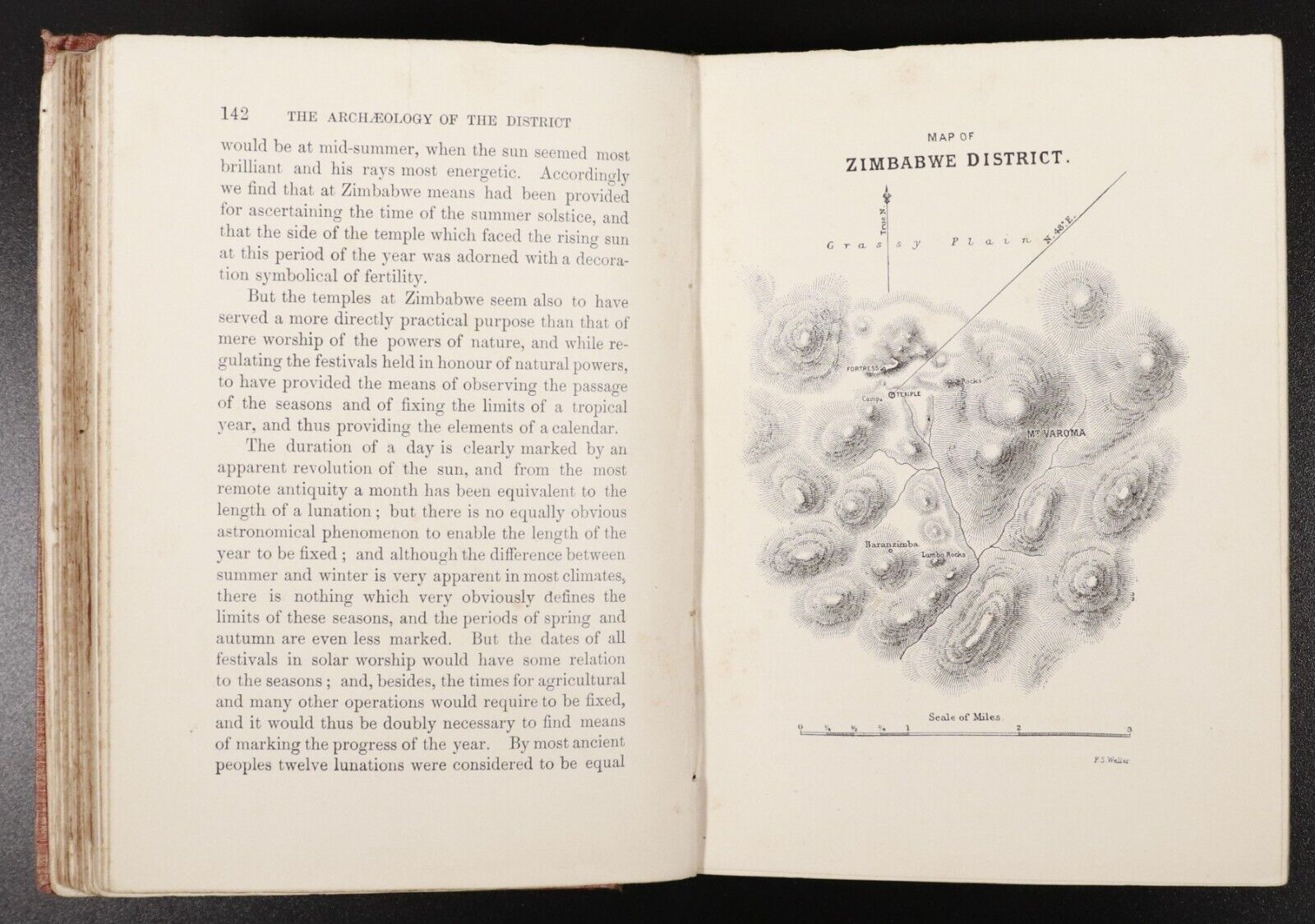 1893 The Ruined Cities Of Mashonaland by J.T. Bent Antique Exploration Book Maps