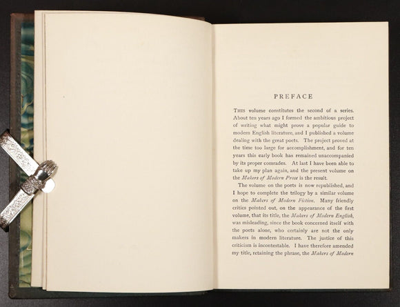 1899 The Makers Of Modern Prose Antique Literature Book Prize Binding Marbled