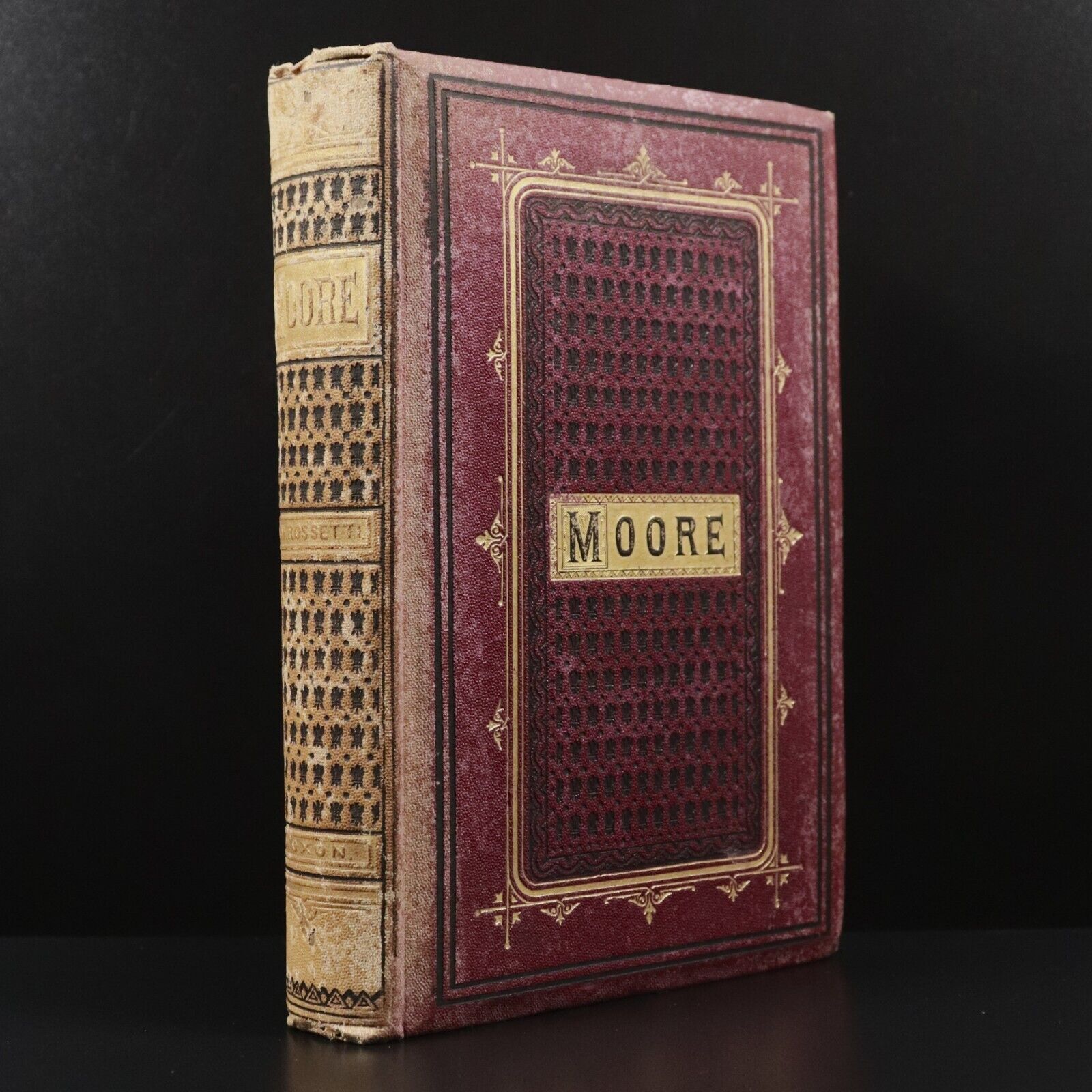 c1870 The Poetical Works Of Thomas Moore Illustrated Antique Irish Poetry Book