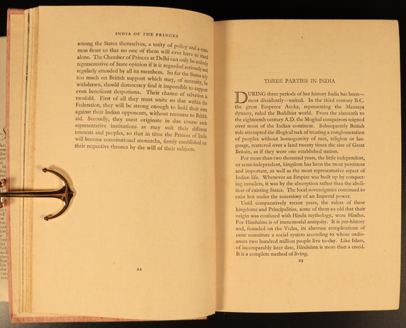 India Of The Princes by Rosita Forbes 1939 British India Antique History Book