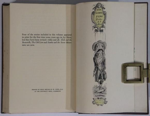 1933 The Lord Fish by Walter De La Mare Antique British Literature Book