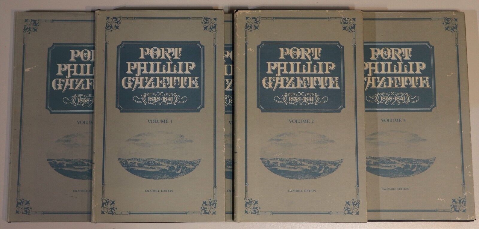 1979 5vol Port Phillip Gazette 1838 to 1841 Australian Newspaper History Books - 0