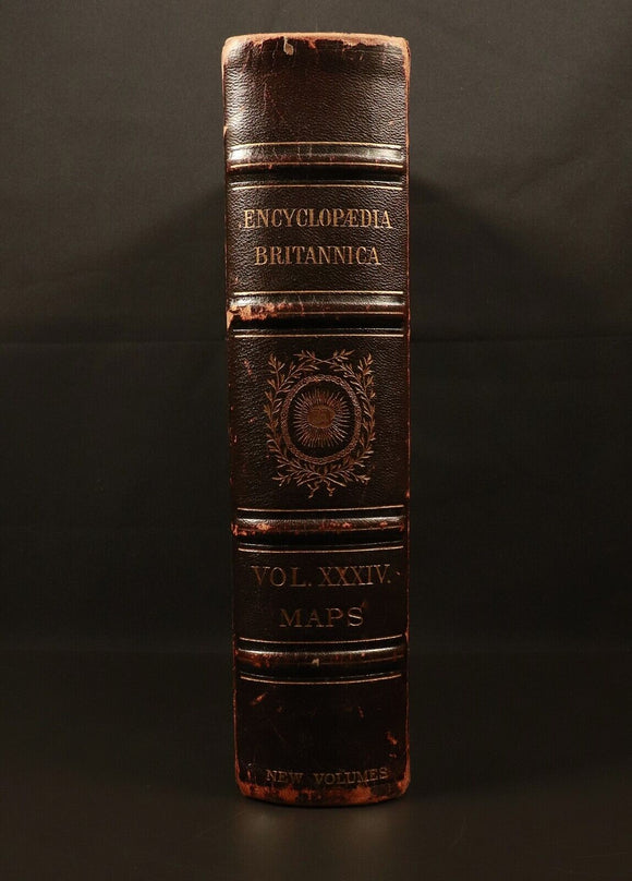 1903 The Encyclopaedia Britannica Vol XXXIV MAPS Antique Reference Book 10th Ed