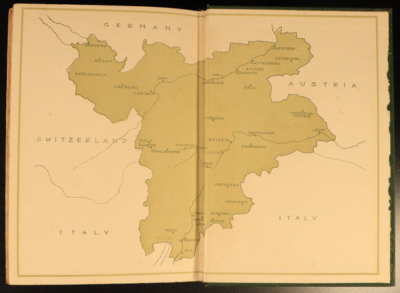 1914 The Spell Of Tyrol by WD McCrackan Antique Illustrated Travel Book Austria
