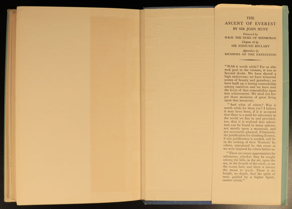 The Ascent Of Everest by John Hunt 1953 1st Ed. Illustrated Mountaineering Book