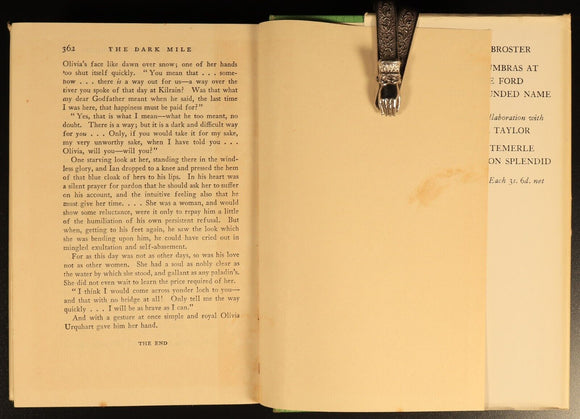 The Dark Mile by D.K. Broster 1930 Antique British Fiction Book Early Edition