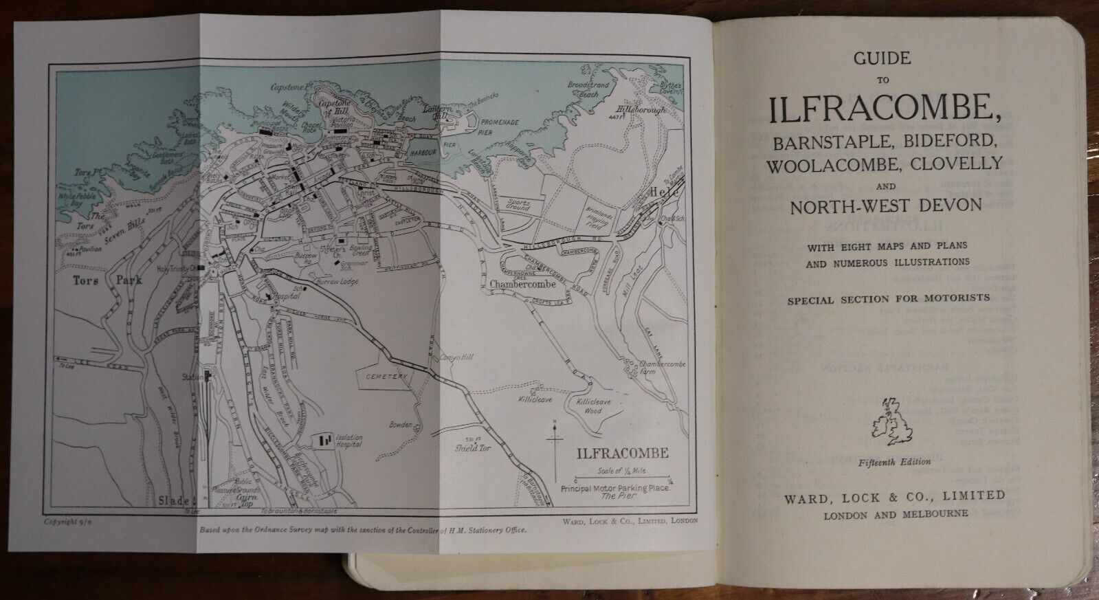 1930 Guide To Ilfracombe: Ward Lock & Co Antique Travel Guide Book w/Maps - 0