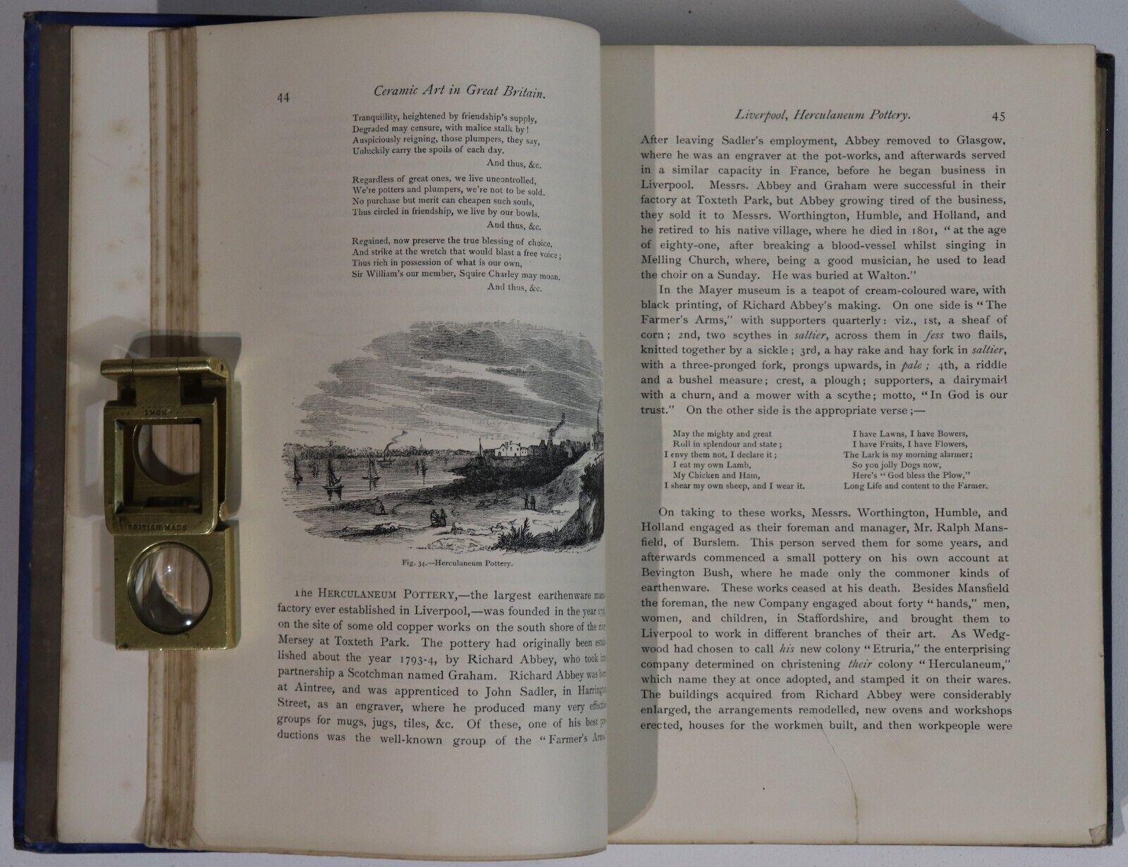 1878 2vol The Ceramic Art Of Great Britain Antique & Collectible Reference Books