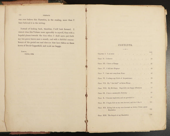 1850 Personal History Of David Copperfield by Charles Dickens Antiquarian Book