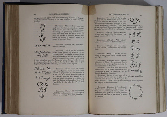 1903 Marks & Monograms On Pottery & Porcelain Antique Collectors Reference Book