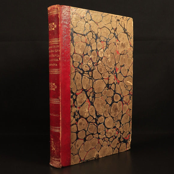 1843 Relazione Viaggio Fatto PP Gregoria XVI Italian Antiquarian Theology Book