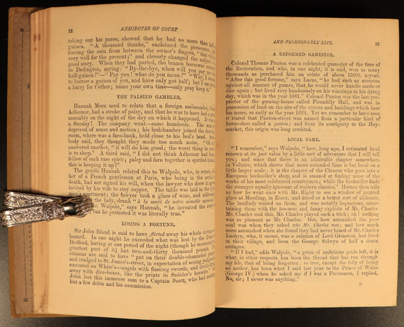 A Century Of Anecdote by John Timbs c1870 Antique Book PLUS Perrottet Bookplate