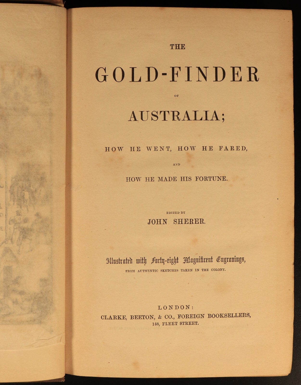 c1853 The Gold Finder Of Australia Illustrated Antiquarian History Book 1st Ed