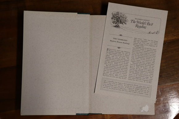 1994 The Yearling by MK Rawlings Readers Digest American Fiction Literature Book