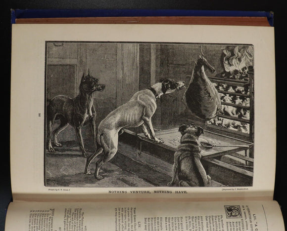 1889 Home Words For Heart & Hearth Antique British Literature Theology Book