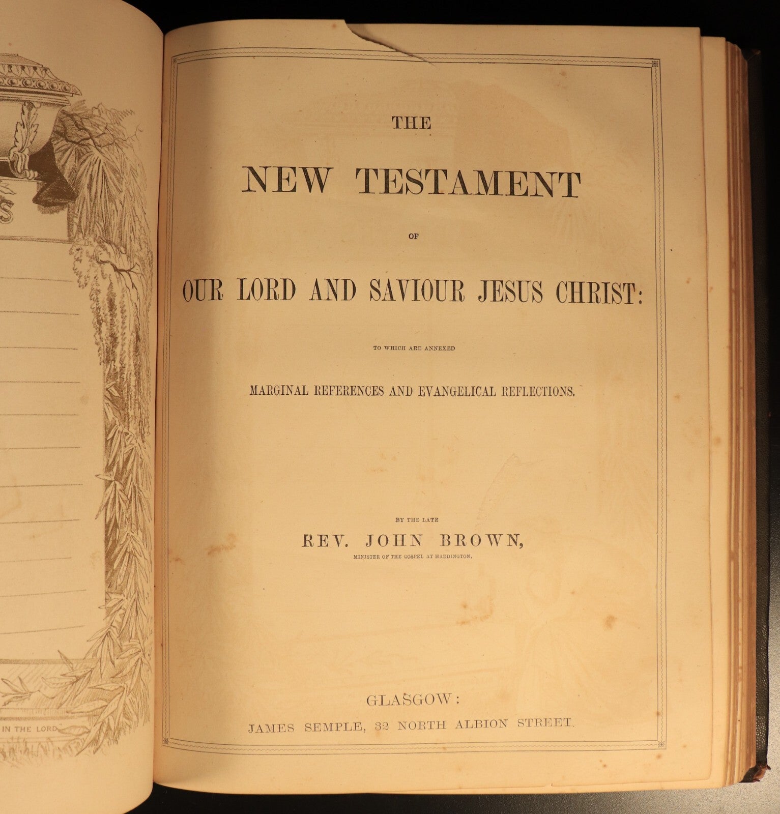 c1880 Self Interpreting Family Bible Rev John Brown Antiquarian Leather Bible