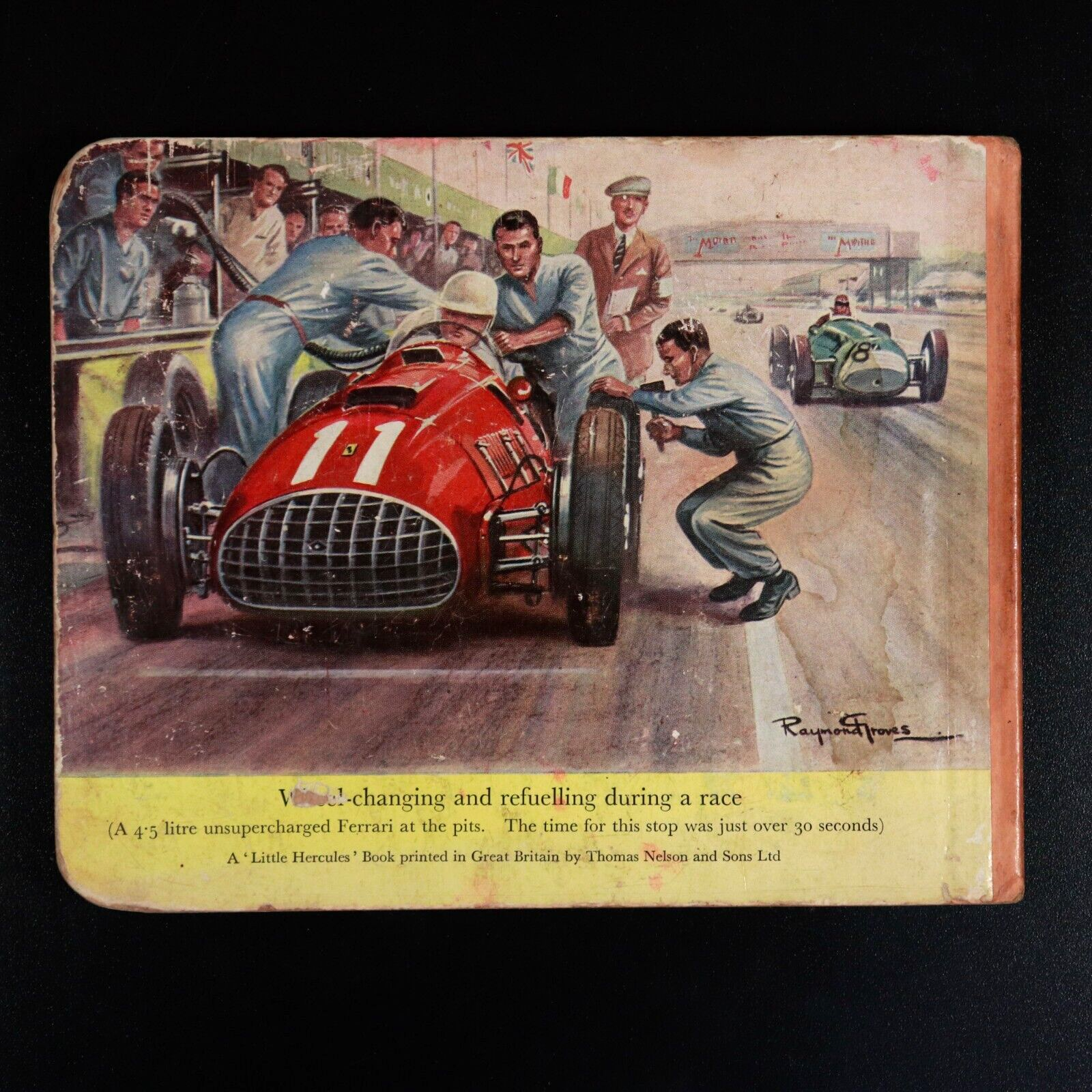 c1938 Racing Cars Published by Thomas Nelson & Sons Antique Childrens Book - 0